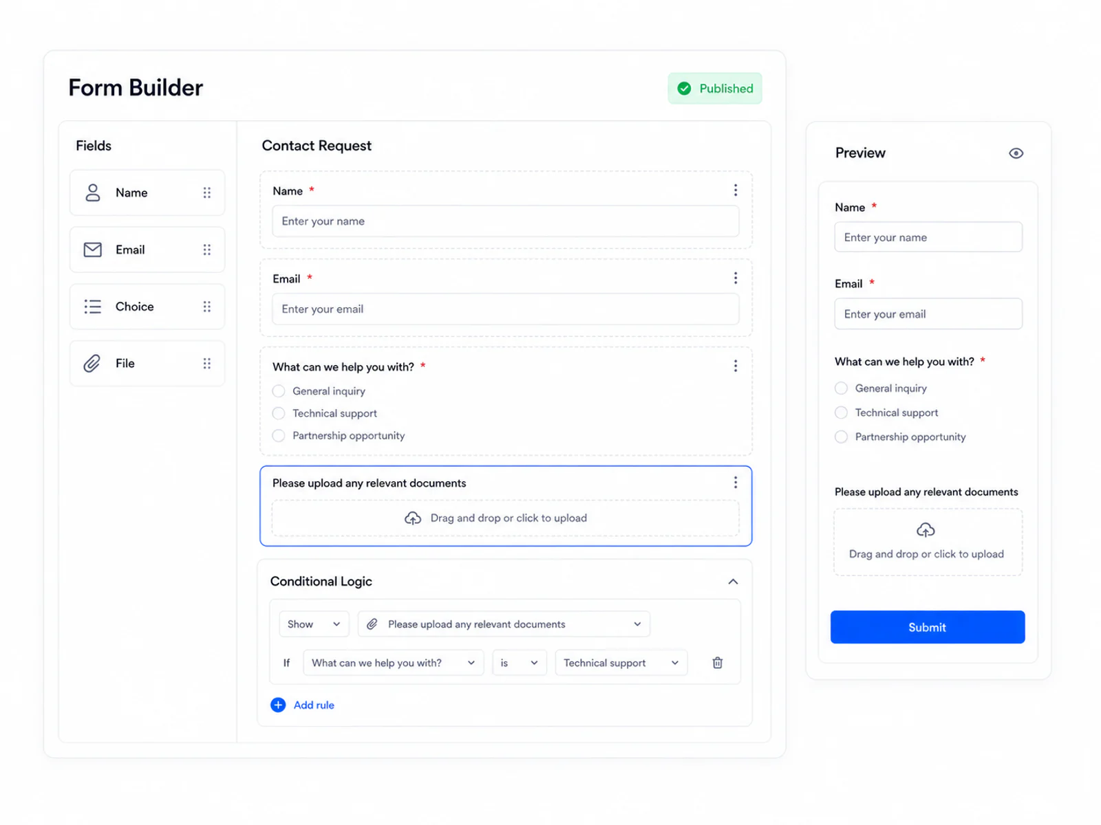 Formulaires: Créateur de formulaires personnalisés